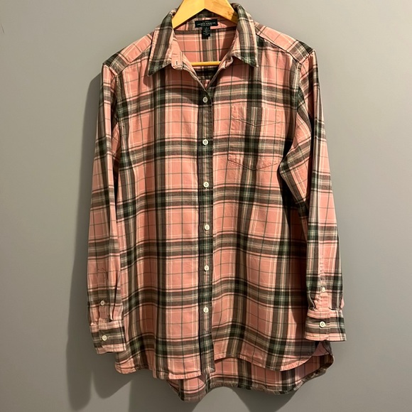 Ralph Lauren Tops - SOLD RALPH LAUREN PLAID FLANNEL BUTTON DOWN SHIRT (L)